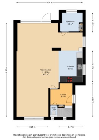 Plattegrond - Sint Maartenlaan 2, 4383 AR Vlissingen - Begane grond - 2D.jpg